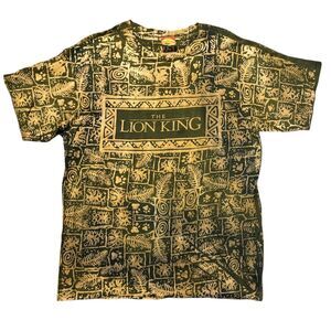 Vintage 90s Disney The Lion King AOP Shirt Movie Promo T shirt USA Single Stitch